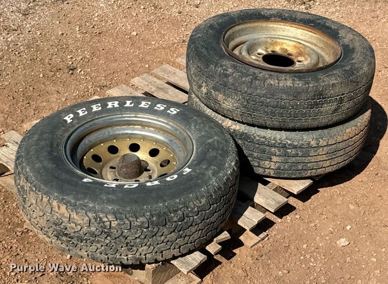 image for item EE7695 Misc wheels and tires (3) tires and wheels