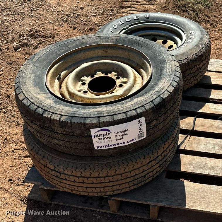 image for item EE7695 Misc wheels and tires (3) tires and wheels