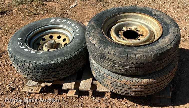 image for item EE7695 Misc wheels and tires (3) tires and wheels