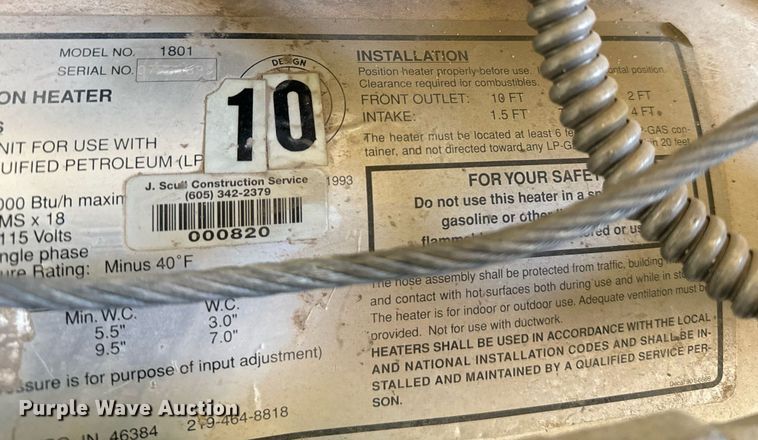 image for item EE7723 (4) heaters