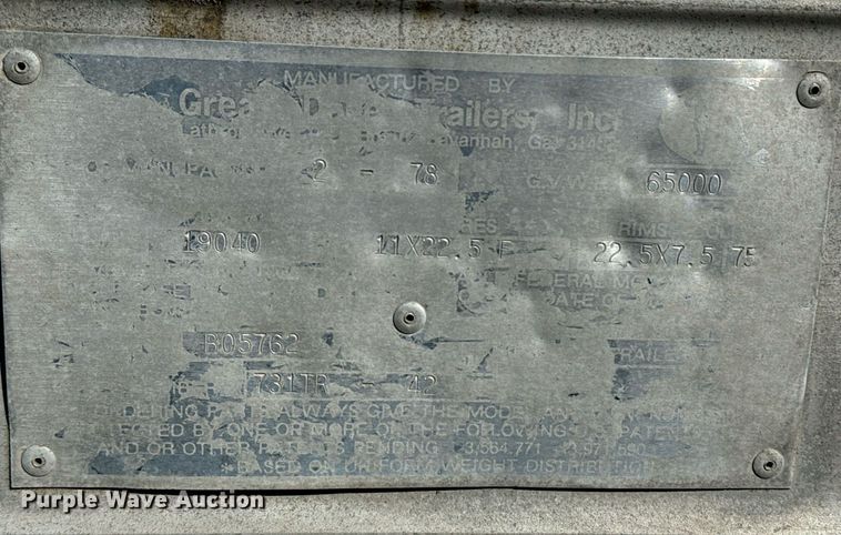 image for item EE7746 1978 Great Dane dry van trailer