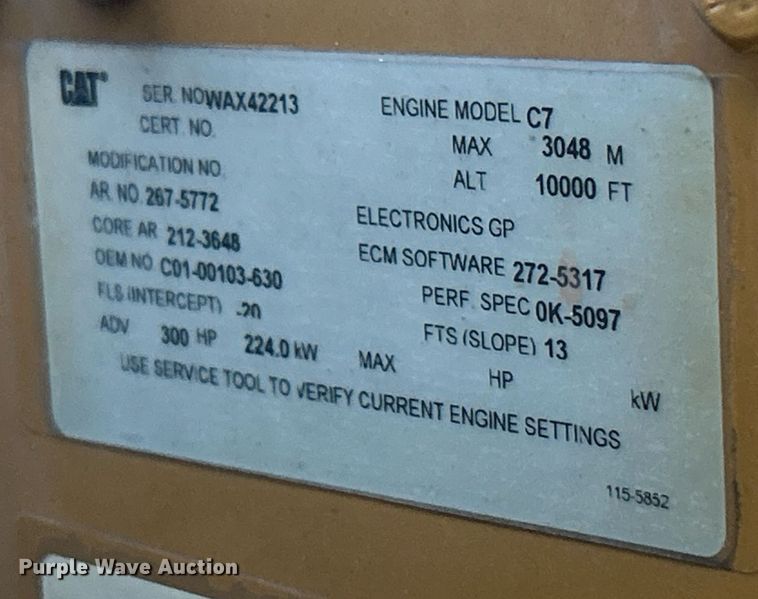 image for item EG1015 2007 Sterling Acterra pressure digger truck