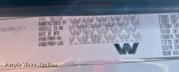 image for item EG1018 2011 Western Star 4900 crane truck