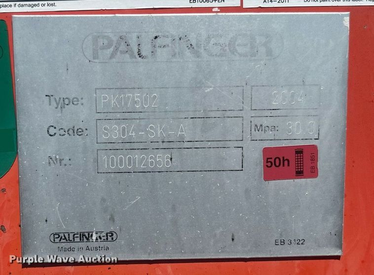 image for item EG1022 2005 International  7509 crane truck