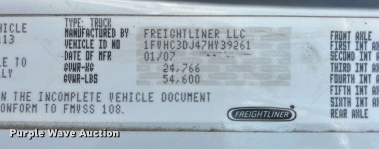 image for item EG1034 2007 Freightliner  Business Class M2 crane truck