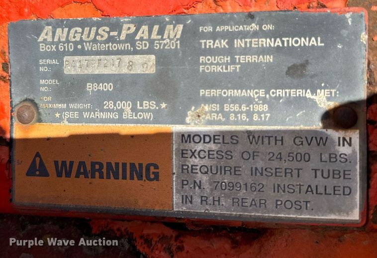 image for item EG6716 1994 Sky Trak 8042 telehandler