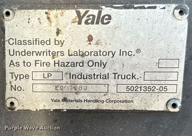 image for item EG6726 Yale GLC050RGNUAE084 forklift