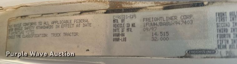 image for item EH6605 1998 Freightliner FL70 dump truck