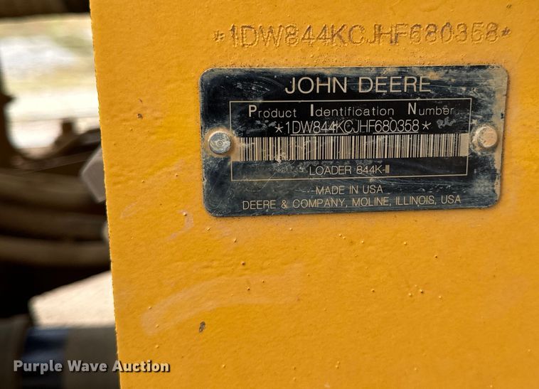 image for item EH7021 2017 John Deere 844K-III wheel loader