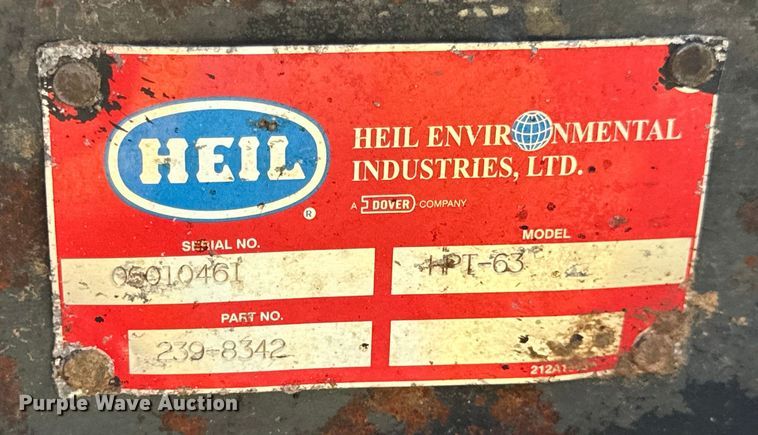 image for item EH7047 Heil HPT13.5YD16 dump truck bed and hoist 