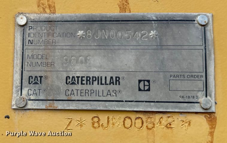 image for item EH7056 1995 Caterpillar  980F Series II wheel loader