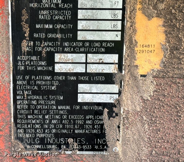 image for item EH7057 2002 JLG 450AJ SII boom lift