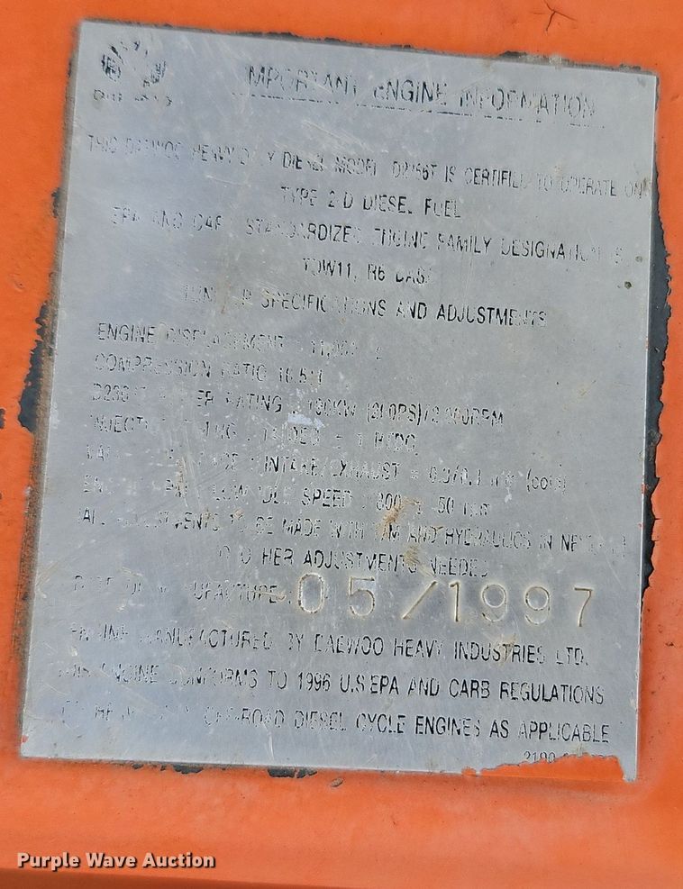 image for item EI8386 1997 Daewoo SL400LC-III excavator