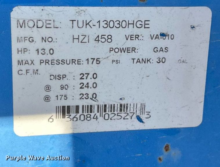 image for item EJ7230 Puma air compressor