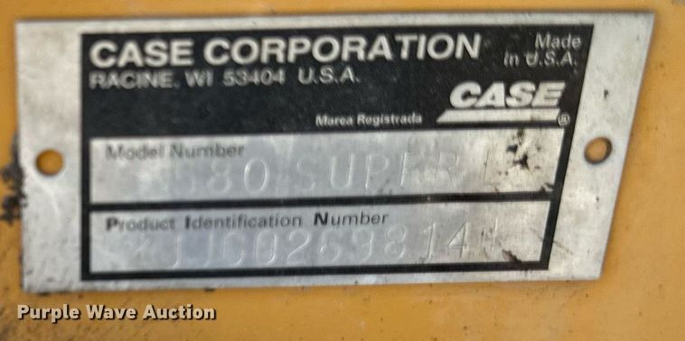 image for item EJ7244 1999 Case 580 Super L backhoe