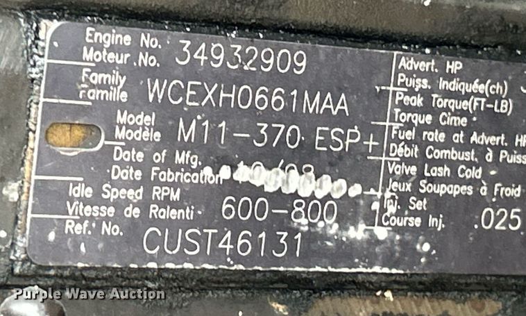 image for item EK3332 1999 Sterling  L9511 dump truck