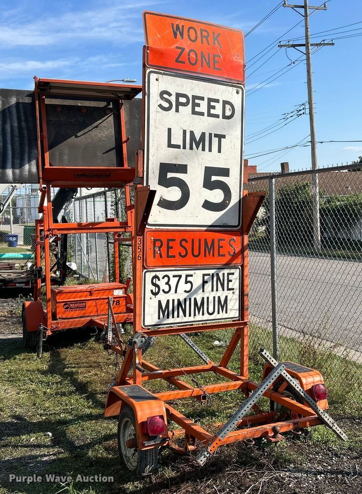 image for item EK3377 Speed limit sign trailer 