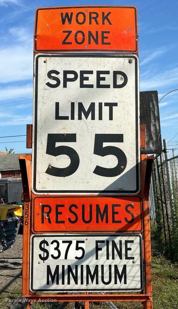 image for item EK3377 Speed limit sign trailer 