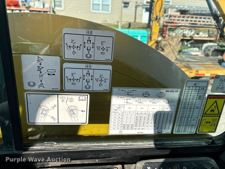 image for item EK3378 2017 Caterpillar  303.5E2 CR mini excavator