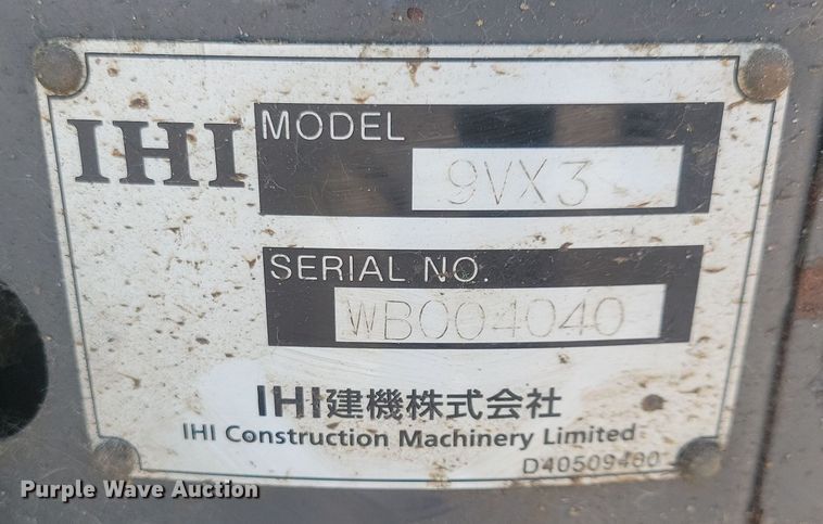 image for item JO9386 IHI 9VX3 mini excavator
