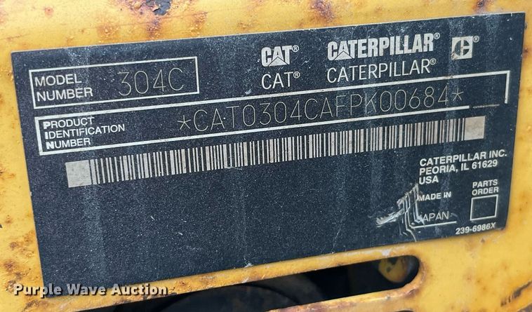 image for item LC9222 2006 Caterpillar  304C CR mini excavator