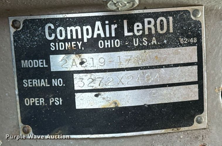 image for item MV9109 1997 CompAir LeRoi Q185DJE air compressor
