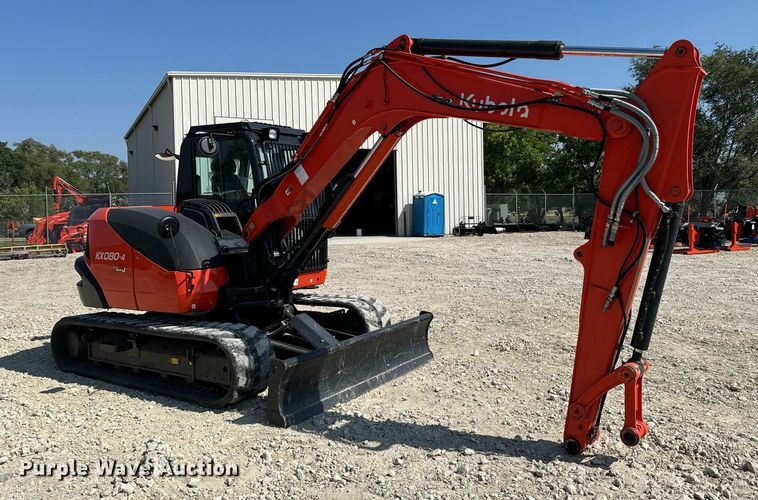 image for item MV9155 2020 Kubota  KX080-4S2 mini excavator