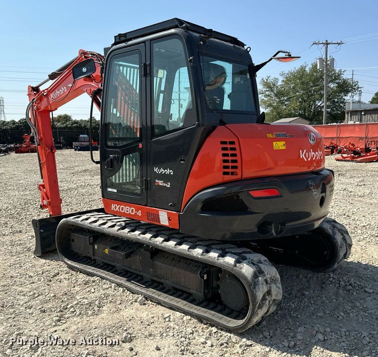 image for item MV9155 2020 Kubota  KX080-4S2 mini excavator