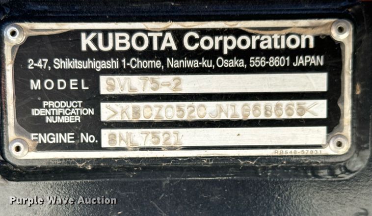 image for item MV9160 2022 Kubota  SVL75-2 tracked skid steer loader