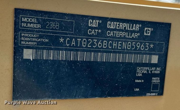 image for item NL9322 2007 Caterpillar 236B skid steer loader