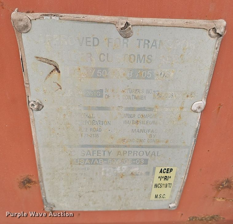 image for item NX9283 2003 MSC shipping container 