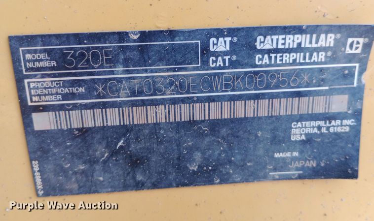 image for item NY9531 2012 Caterpillar 320E excavator