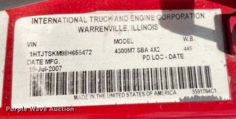 image for item OG9966 2008 International  4300 Crew Cab utility / service truck