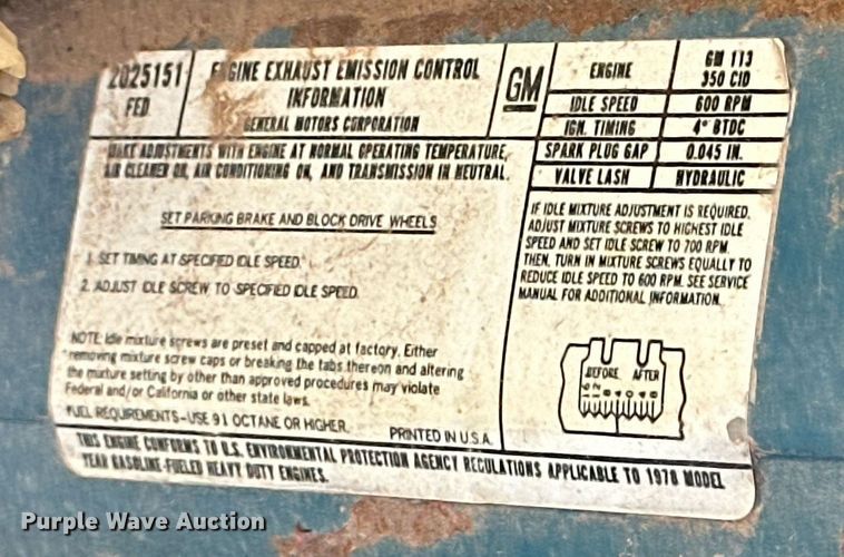 image for item DD3246 1978 Chevrolet C60 dump truck