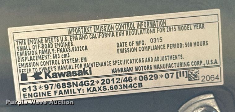 image for item DD3247 2015 John Deere X300R lawn mower