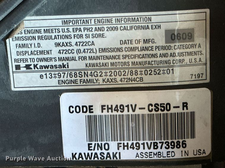 image for item DD3249 2009 John Deere X300R lawn mower