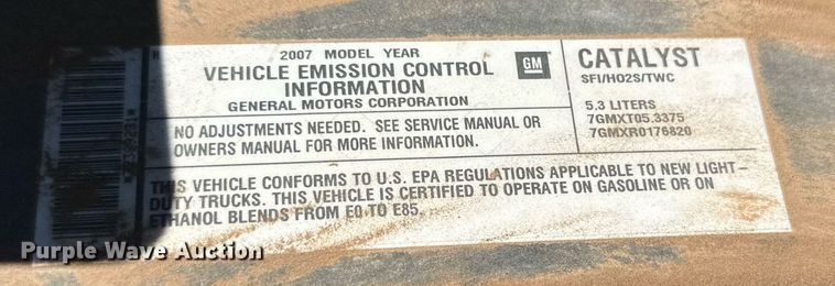 image for item DD3253 2007 Chevrolet Tahoe SUV