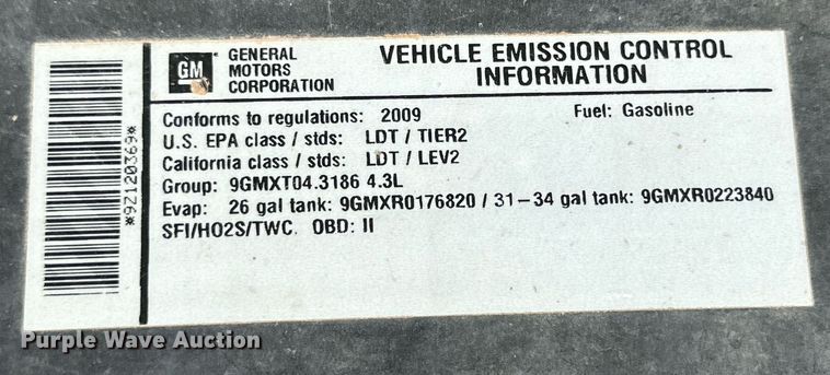 image for item DD3263 2009 Chevrolet Silverado 1500 pickup truck