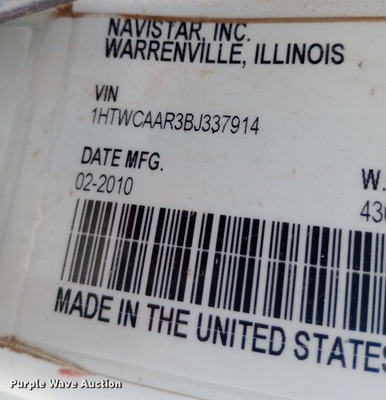 image for item DH1442 2011 International WorkStar 7300 refuse truck