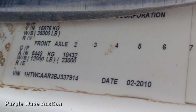 image for item DH1442 2011 International WorkStar 7300 refuse truck