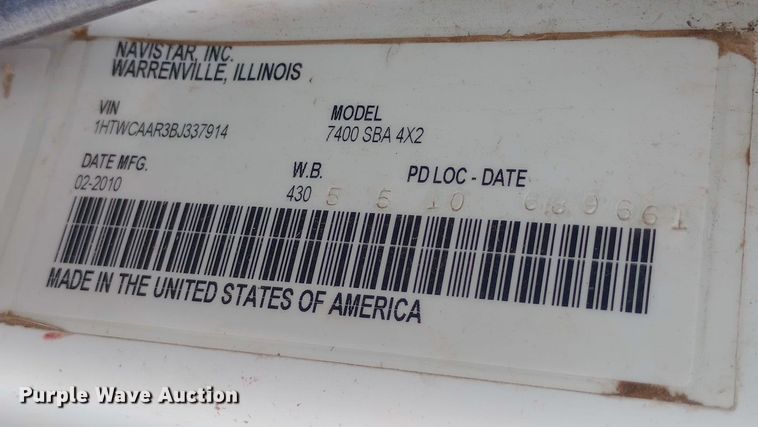 image for item DH1442 2011 International WorkStar 7300 refuse truck