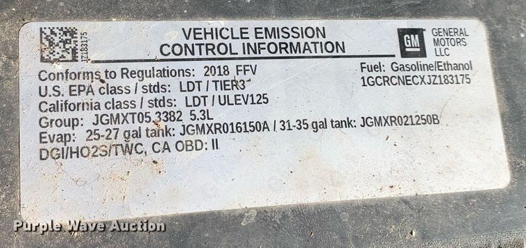 image for item DM1817 2018 Chevrolet  Silverado 1500 Double Cab pickup truck