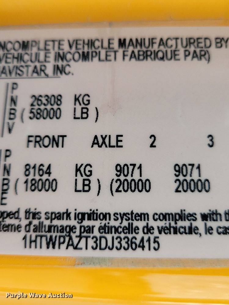 image for item DN3540 2013 International Work Star 7500 dump truck