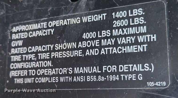 image for item DN3564 Toro Workman 3200 utility vehicle