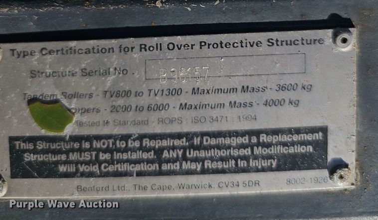 image for item DO5479 Benford TV1200DPR double drum vibratory roller