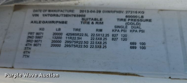 image for item DO5482 2014 International WorkStar 7600 dump truck