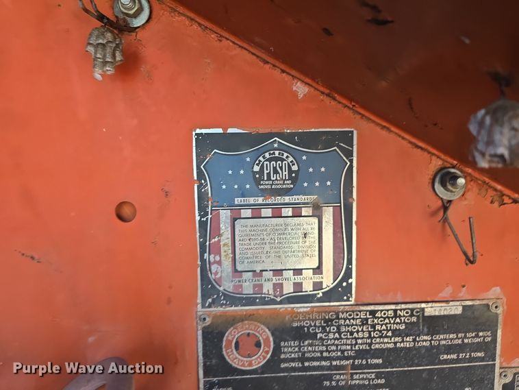 image for item DO5498 1968 Koehring 405C crane