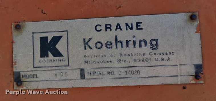 image for item DO5498 1968 Koehring 405C crane