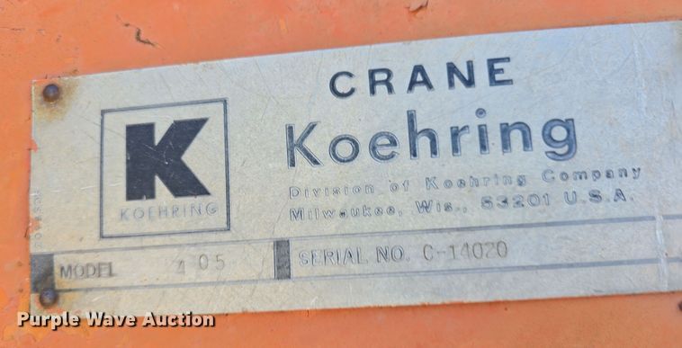 image for item DO5498 1968 Koehring 405C crane