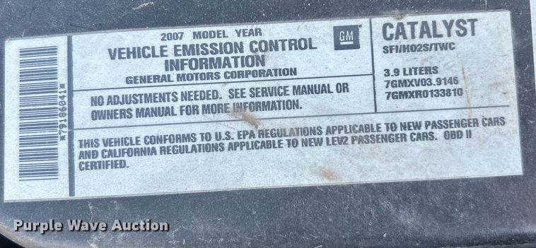 image for item DO7524 2007 Chevrolet  Impala Police